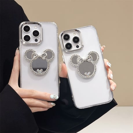 ジュエリーミラー iPhone16/16Proケース 透明 iPhone15/14plus/12カバー おしゃれ 人気品 [M4612]