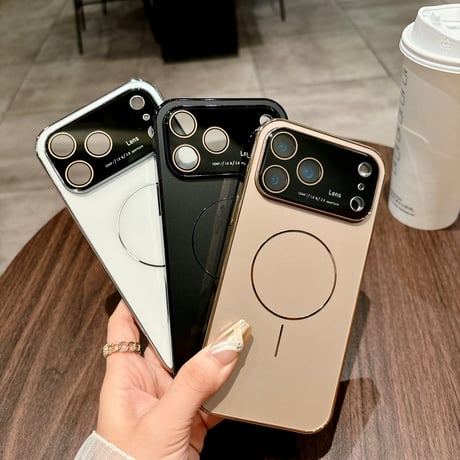 耐衝撃耐久性 iPhone17pro/16promaxカバー レンズ保護 Magsafe対応 iPhone15pro/14/13カバー 丈夫 高級感 [M5372]