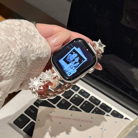 ダイヤ星  AppleWatchバンド メタル AppleWatchベルト Series 11/10/9/8 SE3/2  Ultra3/2/1 高級感高品質 人気品[M6439]
