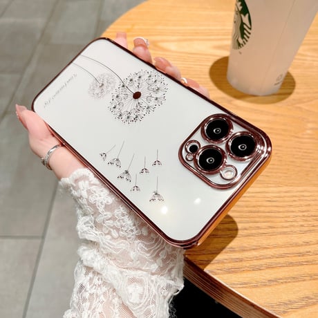 ジュエリータンポポ iphone13mini/12proケース  キラキラクリアiphone11pro/se3カバー  高品質 メッキ 頑丈 シンプル 全面保護 [M1811]