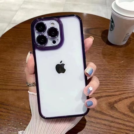 iPhone15pro/15promaxクリアケース ガラスレンズフィルム付 高透明度 黄ばまない[M3469]