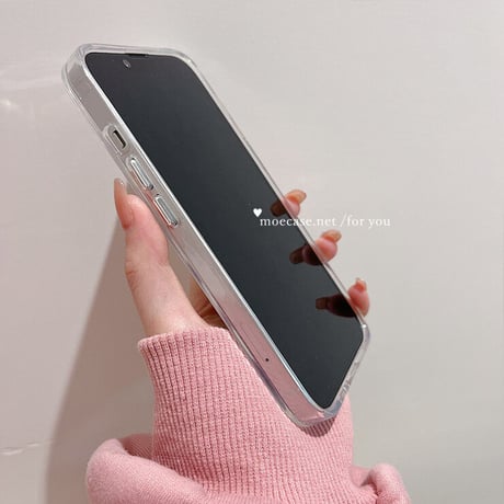 黒花柄 iPhone14/14proクリアケース  シック iPhone13/12promaxカバー 高透明感  高級感 ギフトにおすすめ[M2659]