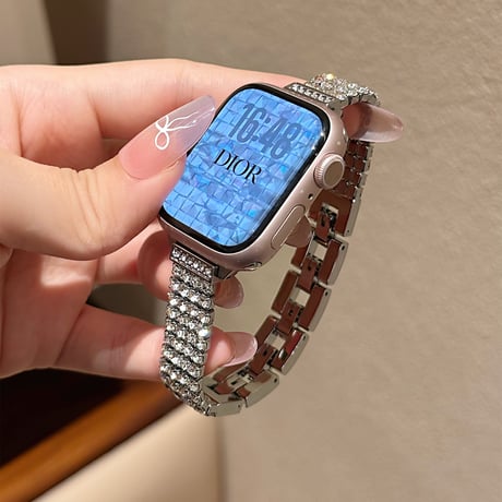 高級感ジュエリー AppleWatchバンド 高品質 金属 アップルウォッチ10/9 ベルト Ultra3/2/1 Series 10/9/8 SE3/2/1 おしゃれ[M5306]