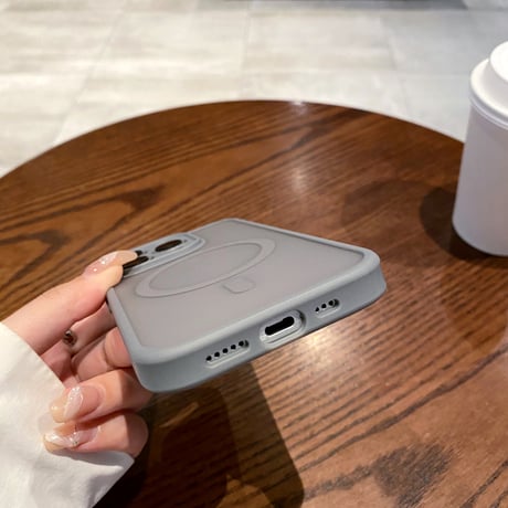 指紋防止 iPhone15Pro/15promaxケース Magsafe対応 iPhone14pro/13promaxケース 軽量 頑丈気[M4481]