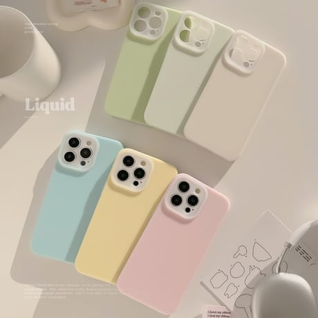 淡色系 iPhone15Pro/15ケース シリコン製 iPhone14Pro/13/12カバー 手さわりいい 丈夫 包装BOX付[M4502]