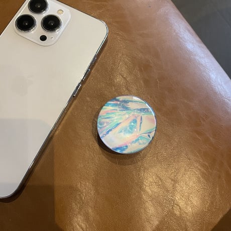 大理石調 ガラス スマホグリップスタンド  かわいいオシャレ 粘着タイプ 個性ファッション 全機種対応 ギフトにおすすめ[M2600]