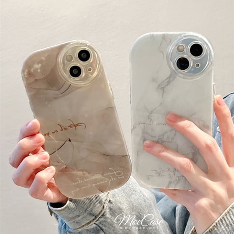 大理石調 iphone14/13proケース 頑丈耐衝撃 アイフォン12プロ/11カバー 高級感ぼかし 淡色 全面保護 お揃い[M3031]