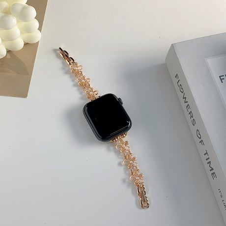 バレェ風花  AppleWatchバンド メタル AppleWatchベルト Series 11/10/9/8 SE3/2  Ultra3/2/1 高級感高品質 エレガント[M6245]