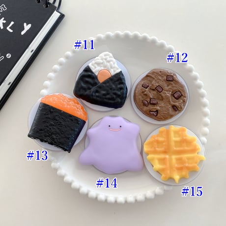 食べ物スマホグリップ マグセーフ式 折り畳み式グリップトーク 卓上スタンド機能付き 耐久性あり プレゼントにおすすめ[M3681]