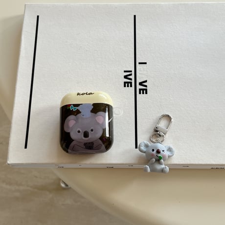 コアラ Airpods 4ケース 可愛すぎ Airpods3/2カバー Airpodspro2/pro  キーホルダー付き ギフトにおすすめ[M5021]