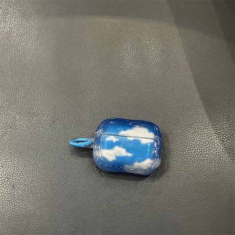 青空 Airpods Pro3 ケース 曇柄 Airpods 4/3カバー  エアポッズプロ2  うねうねライン 耐衝撃 男女に人気 [M6016]