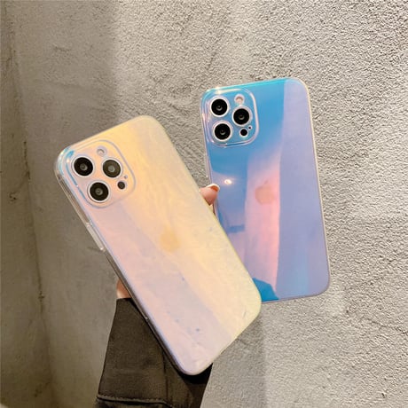 オーロラカラー iphone13mini/13proケース キラキラグラデーションカラー iphone12/11promaxカバー  高透明感 綺麗M1010