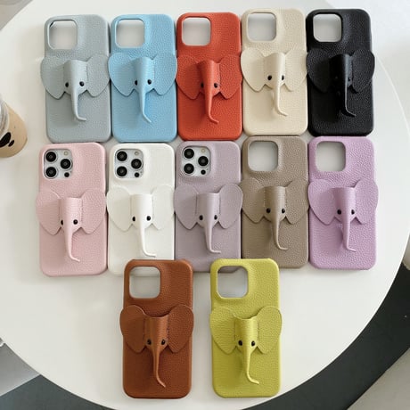 象 iPhone15/14proカバー レザー製 iPhone13pro/12/11proケース かわいい 高品質 有名人愛用ギフトにおすすめ [M3402]