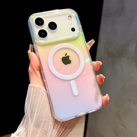 キラキラ iPhone17Pro/17Airケース MagSafe充電 クリア iPhone16ProMax/15Proカバー オシャレ 黄ばまない 丈夫[M5519]
