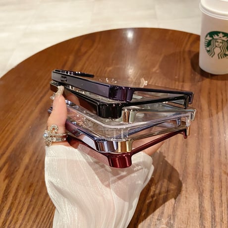 メッキクリア iPhone15Pro/15ProMaxケース  MagSafe高品質 耐久性 黄ばまない iPhone14/12/13Proカバー 軽量[M3532]