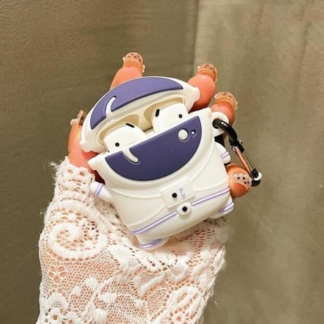 宇宙飛行士 airpods3第3世代カバー  可愛い エアポッツプロケース  フック付  個性  面白いM939