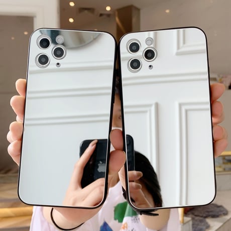鏡面iphone12pro/12miniケース ミラーiphoneXS/11proケース ガラススマホケース おしゃれさんむけ 化粧かがみアイフォンSEケース GIRLS M81