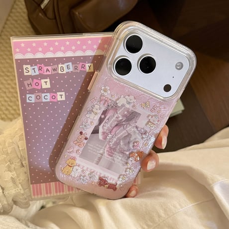 ワンちゃん iPhone17/17Proケース ピンク  iPhone17Pro/16ケース  キラキラ感 可愛い 推し活グッズ[M6288]
