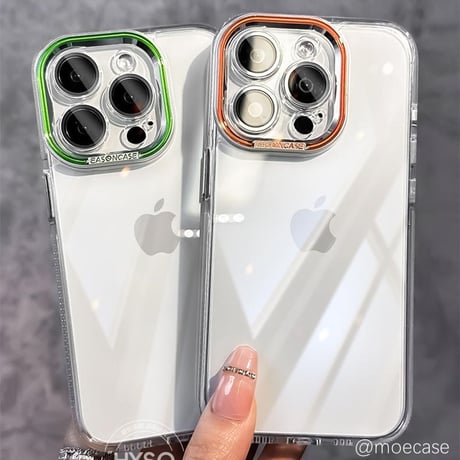 高透明 iPhone15/15proケース 滑り止め 丈夫iphone14Pro/13promaxケース 黄ばまない 画質に影響しないレンズフィルム付[M3738]