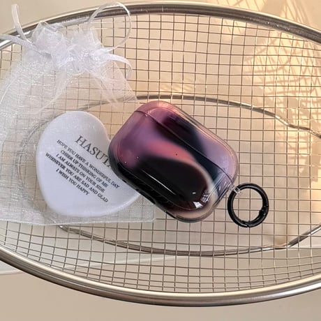 黒紫グラデーションカラー AirPodsPro3ケース 艶感 Airpods4/3ケース  AirpodsPro2/Pro1カバー  シック オシャレ[M5917]