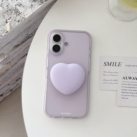 パステルカラー iPhone17/17Proケース ハートグリップ iPhone16Pro/15pro/14ProMaxケース マット 指紋防止[M6476]