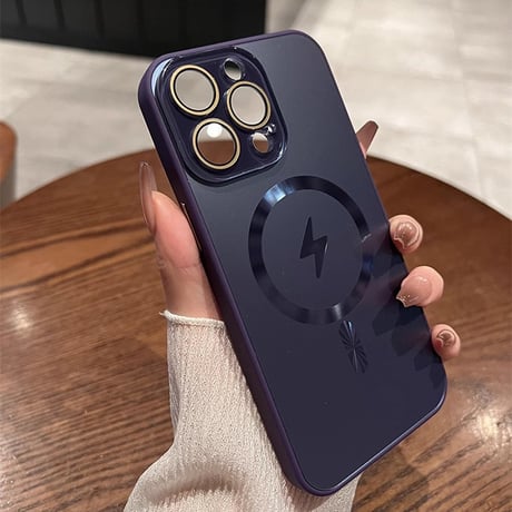 MagSafe対応 iPhone15Pro/15ProMaxケース 指紋防止 耐衝撃 iPhone14/13/12proケース レンズ保護 丈夫耐久性[M3879]