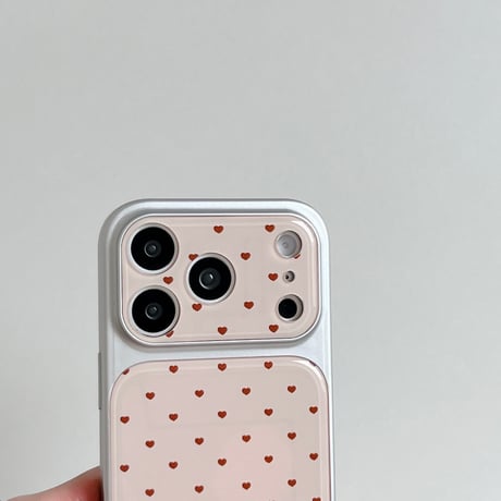 ハート柄 iPhone17Pro/17ケース ピンクカラー iPhone17Promax/16Pro/15ケース 甘すぎ カメラカバー付 高品質[M6127]