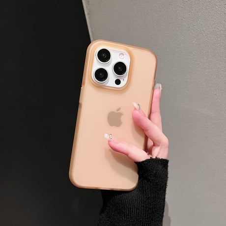 指紋防止 滑り止め加工 iPhone16pro/16plusケース 半透明 シンプル風 iPhone15pro/14/13proカバー 高品質 黄ばまない [M4983]
