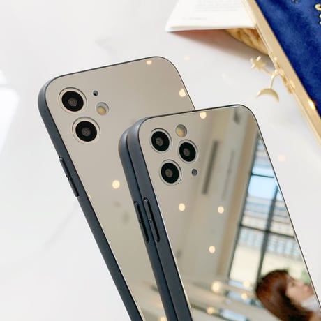 鏡面iphone12pro/12miniケース ミラーiphoneXS/11proケース ガラススマホケース おしゃれさんむけ 化粧かがみアイフォンSEケース GIRLS M81