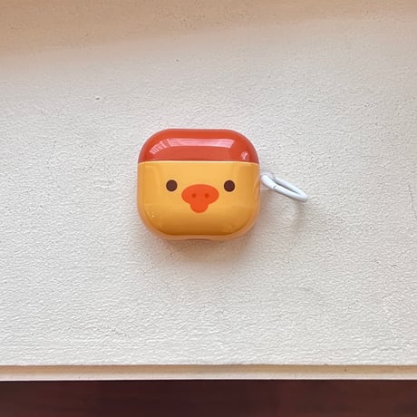 ダック Airpods Pro3ケース かわいい Airpods4/3カバー pro2/pro1 リング/キーホルダー ギフトにおすすめ[M6436]