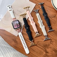 シリコン Applewatchバンド リボン アップルウォッチベルト Ultra3 series11 10 98 7 6 SE3 SE2  シンプル風 耐久性ある[M6263]