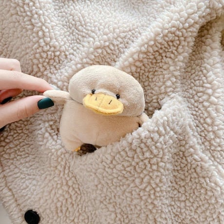 アヒル ぬいぐるみairpods3ケース Brown duck airpodsproカバー 可愛い動物デザインM221