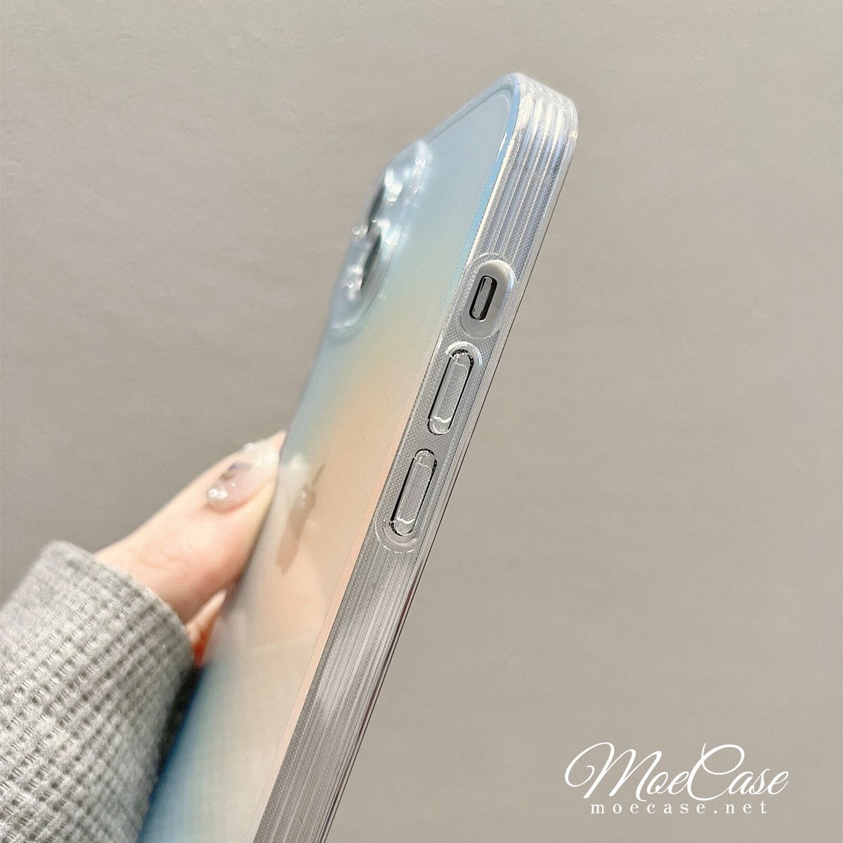 水色 iPhone14/15promaxケース 高級感 Lucky Day シンプル風 アイフ