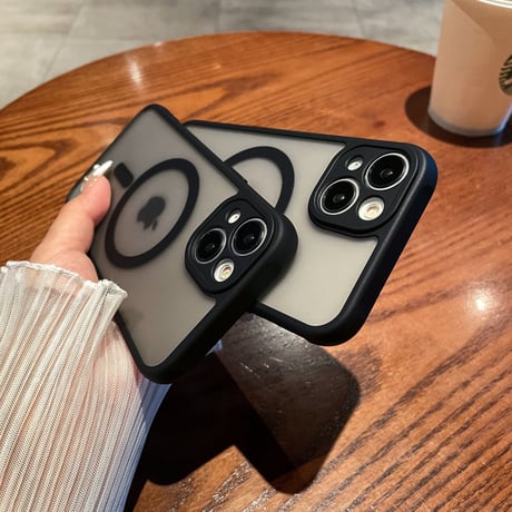マグセーフ対応指紋付かない iphone14/14proケース 頑丈 iphone13/12pro/11proカバー 半透明 軽量 男女兼用 全面保護 [M3250]
