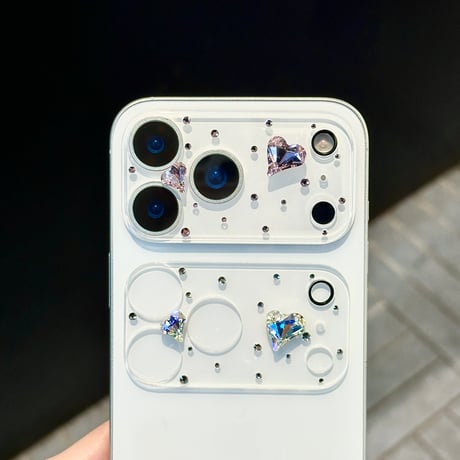 ダイヤカメラカバー iPhone17 iPhone17Pro iPhone17ProMax ガラス保護フィルム キラキラ おしゃれ きれい 人気[M6069]