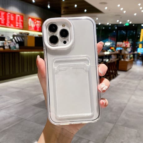 ICカード入れ iphone14pro/15proケース  カラー枠 頑丈iphone13/12/11proカバー   シンプル  お揃い 使いやすい 定番[[M2663]