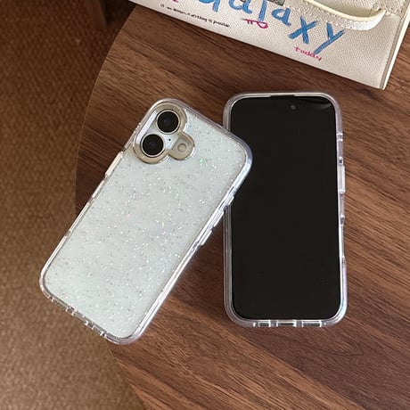 キラキラグリッター iphone16/16proカバー  頑丈 iphone15pro/14/13ケース シンプル風 シック 保護力強い [M4961]