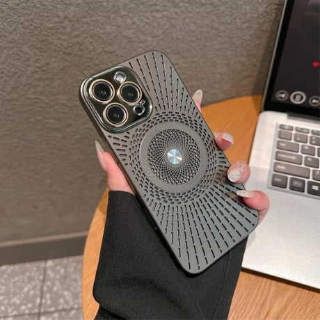 放熱仕様 iPhone16pro/16promaxケース MagSafe対応 カメラ保護 iPhone15pro/14/13proカバー 指紋防止 丈夫 [M5344]