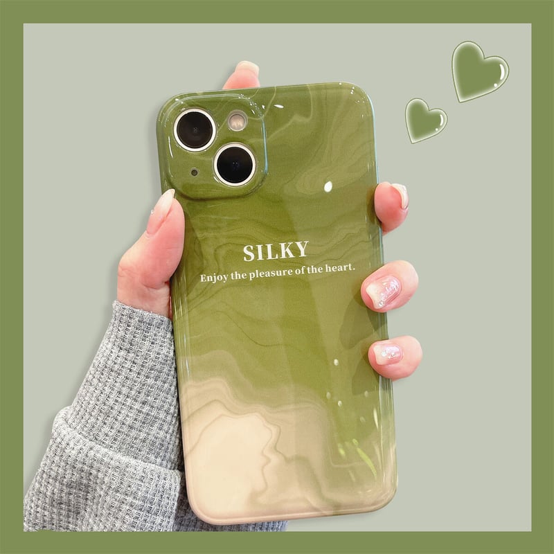 抹茶ラテグリーンiPhone13/14カバー 韓国風高級感アイフォン12 抹茶ラテグリーンiPhone13/14カバー 韓国風高級感アイフォン12