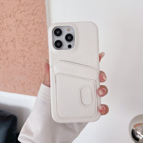 ICカード入れ2個 iPhone14/15proケース レザー高級感アイフォン13/12proカバー 男女向け 高品質 ギフトにおすすめ[M2901]