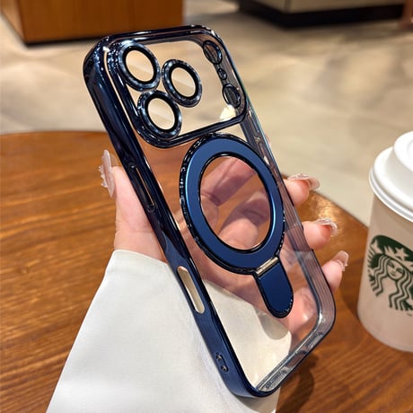 MagSafeリングスタンド iPhone17Pro/17ProMaxケース 強力ガラスレンズカバー iPhone17/Airケース 大人気 [M5682]