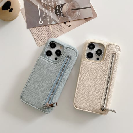 小銭/カード収納 iPhone15/14ケース 鏡付 レザー製iphone13/12/11proカバー  高品質便利 高級感 ギフトにおすすめ[M3152]