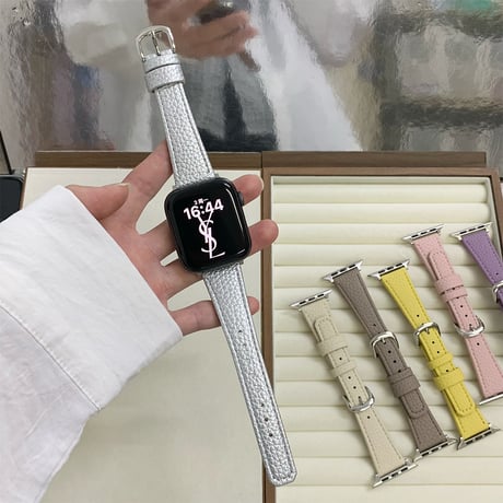 レザー Apple watchバンド エレガント アップルウォッチベルト Ultra3 series11 10 98 7 6 SE3 SE2  高級感 耐久性ある[M5800]