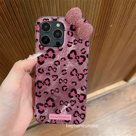 ダイヤリボン iPhone16pro/16カバー 韓国風 iPhone15pro/14promax/13ケース 大人可愛い 女子力高い キラキラ [M4949]