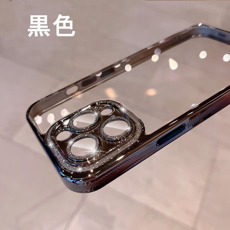 カメラ全面保護 iPhone14pro/14promaxケース キラキラおしゃれ iphone13/12カバー  滑り止め加工 黄ばまない[M2332]