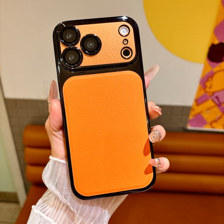 皮とメッキ iPhone17ProMax/17Proケース カメラレンズ保護 iPhone17/16Promax/15カバー 軽量 丈夫 [M5856]