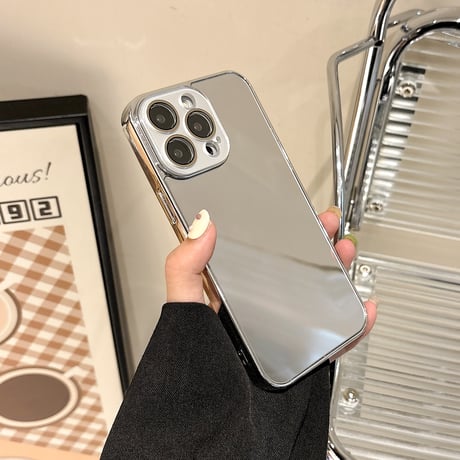 メイク鏡付 iPhone16Pro/16Plusケース レンズ保護 iPhone15Promax/14/13カバー 丈夫 高級感たっぷり[M4855]