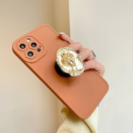 金属グリップ付 iPhone13pro/13promaxケース   スマホスタンド iphone12 /11promaxカバー   可愛い 品質いいM1138