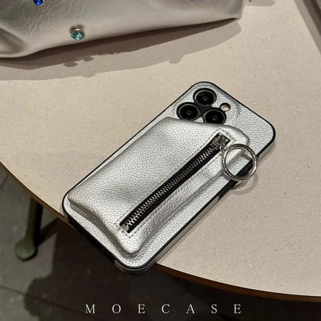 小銭入れ付き iPhone14pro/14ケース リング付き  アイフォン13/12/11カバー シンプル  レザー製 全面保護 人気 シック 便利[M3252]