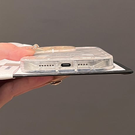 白花柄 iPhone16/16Proケース 淡色系 iPhone15Pro/14pro/13 大人可愛い エレガント[M4724]